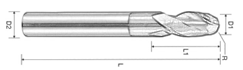 HRC45 Carbide Ball Nose End Mills