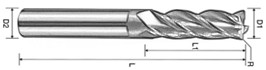 HRC55 Carbide Corner Radius End Mills