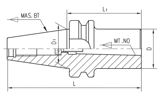 BT Morse Taper Sleeves With Drawbar