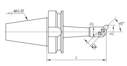 BT Angular Mounting Square Bite Boring Arbors