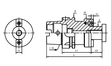 HSK Shell Mill Arbors Form A