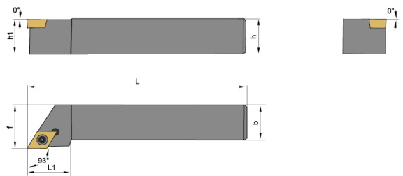 External Turning Toolholder SDJCR 93°