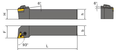 External Turning Toolholder MTJNR 93°